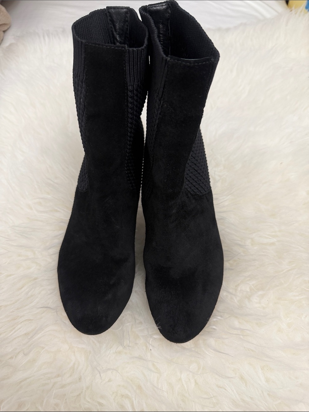 Corso Como Women's Ankle Boots Suede Mid-Calf Women's Black Size 7.5